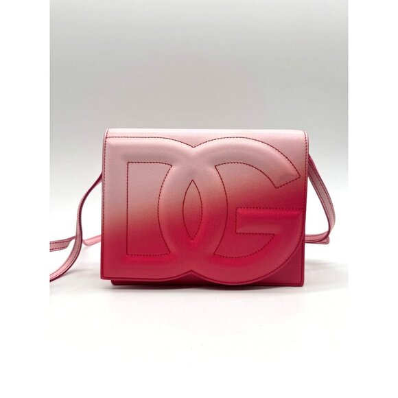 DOLCE & GABBANA mini leather shoulder crossbody bag - Ombre Pink (Has defect) - Picture 1 of 16